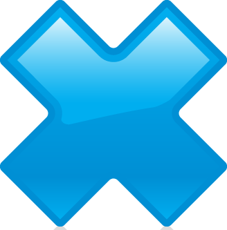 large blue x icon