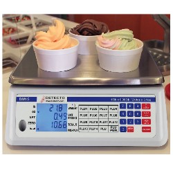 frozen yogurt scale that displays weight in oz