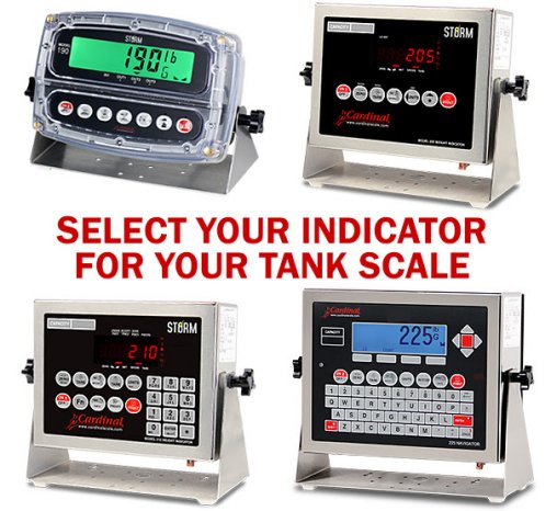 scale weight indicators for tank weighing