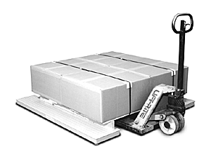 push your pallet truck right to the scale