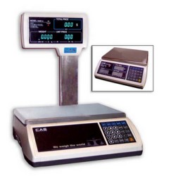 LEGAL FOR TRADE LCD DISPLAY CAS S-2000 JR 30lb PRICE COMPUTING SCALE with POLE 