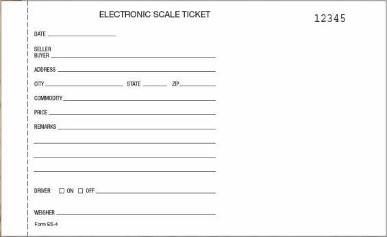 es-4 electronic scale ticket