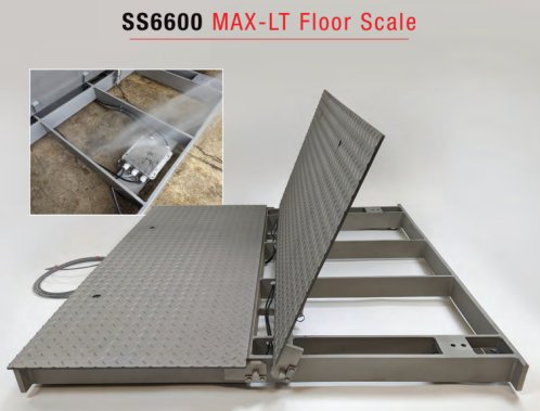 SS6600 XLT lift top stainless steel washdown floor scale
