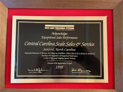 rice lake exceptional sales performance award