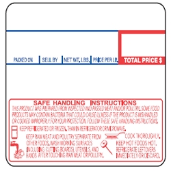 CAS Label LST-8030 58x50mm Non UPC/Safe Handling